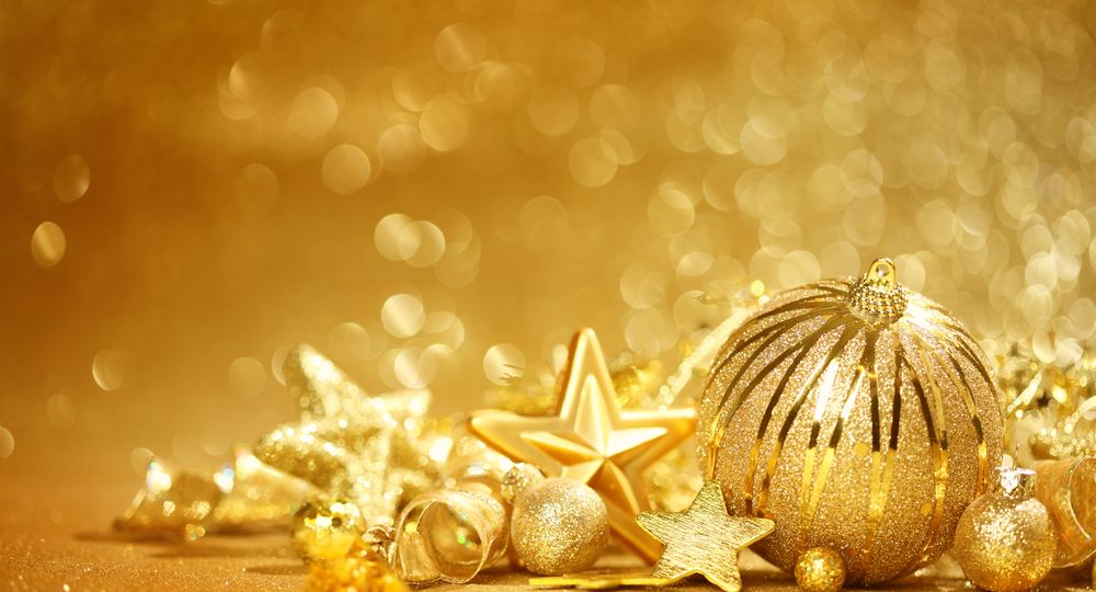 Golden Christmas background