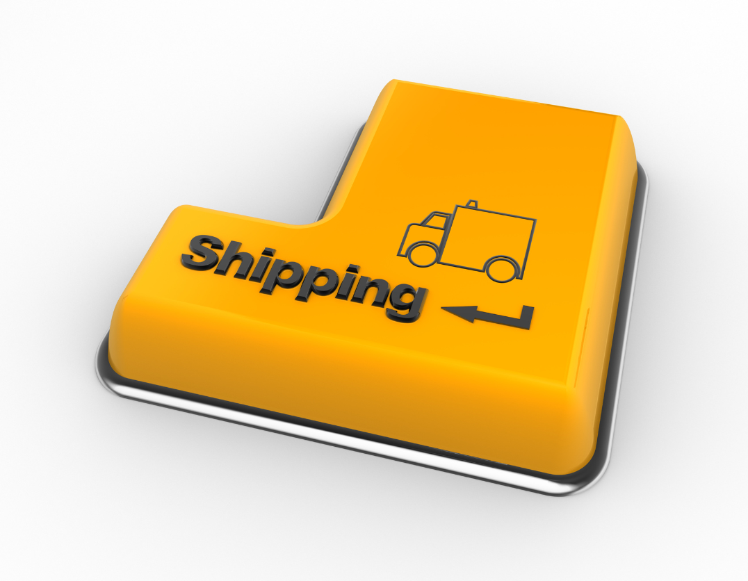 computer key with the word shipping on it