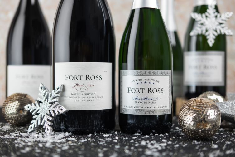 Fort Ross festive holiday wine photography