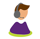 tech support rep with headset clip art